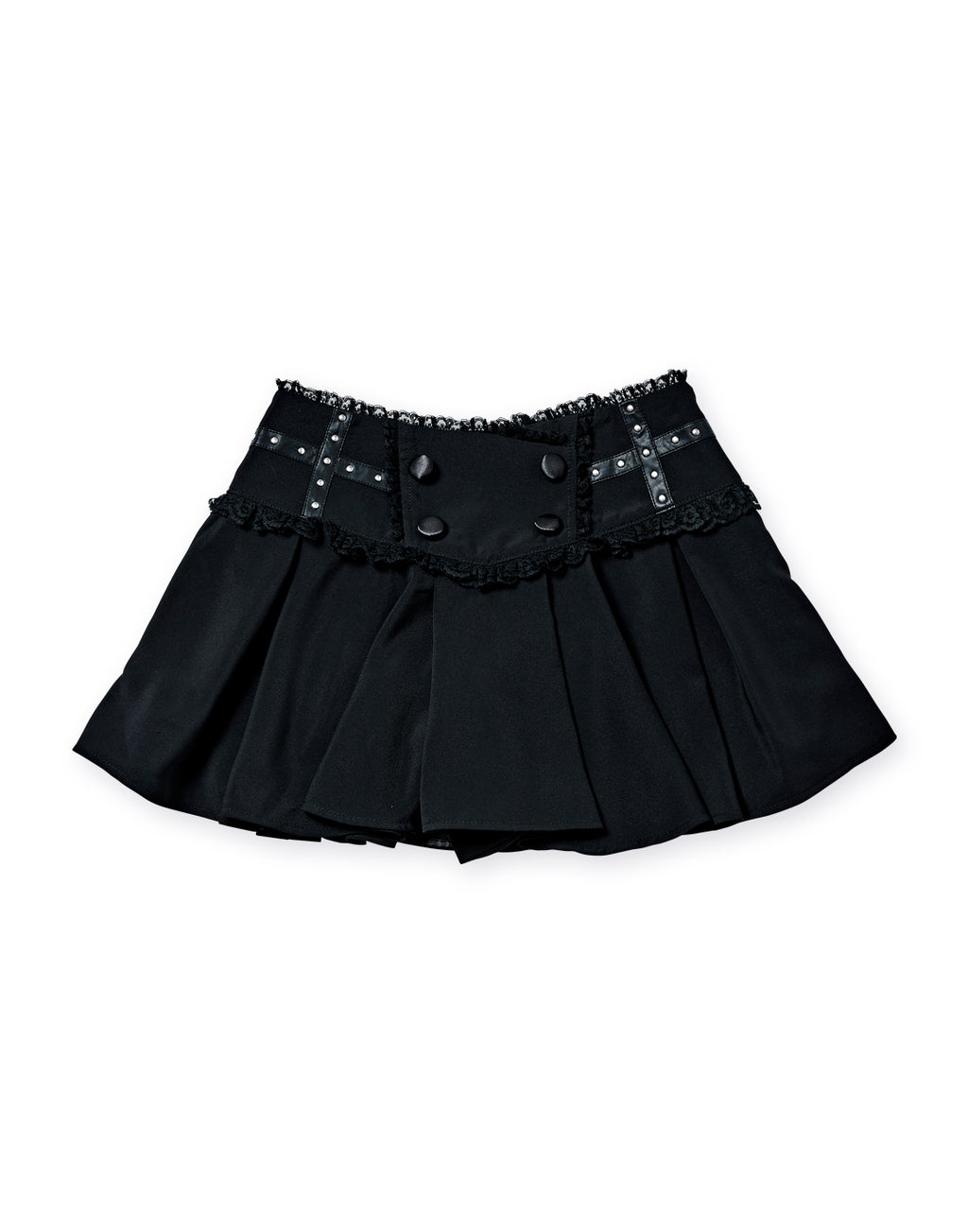 Back frill skirt-like pants