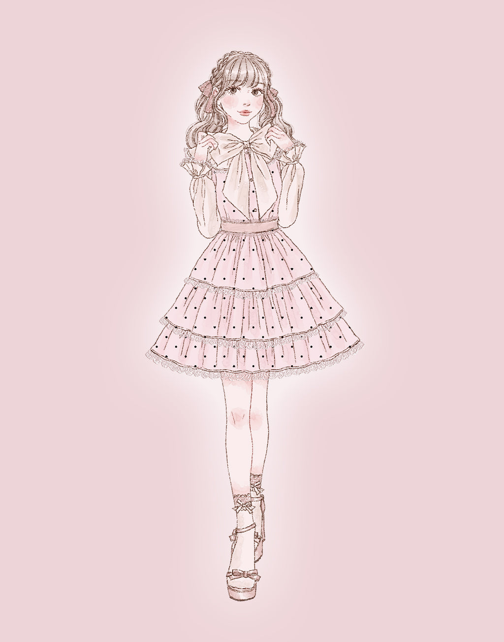 mellfy memory Sweet secret heart dot onepiece