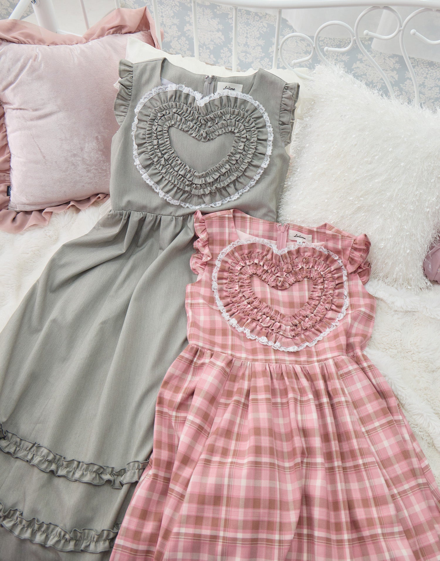 Lolime frill heart long dress