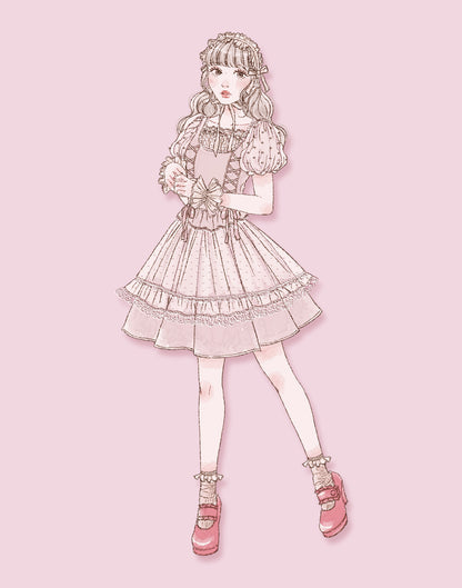 <March Delivery> mellfy memory Love to Doll lace up Blouse
