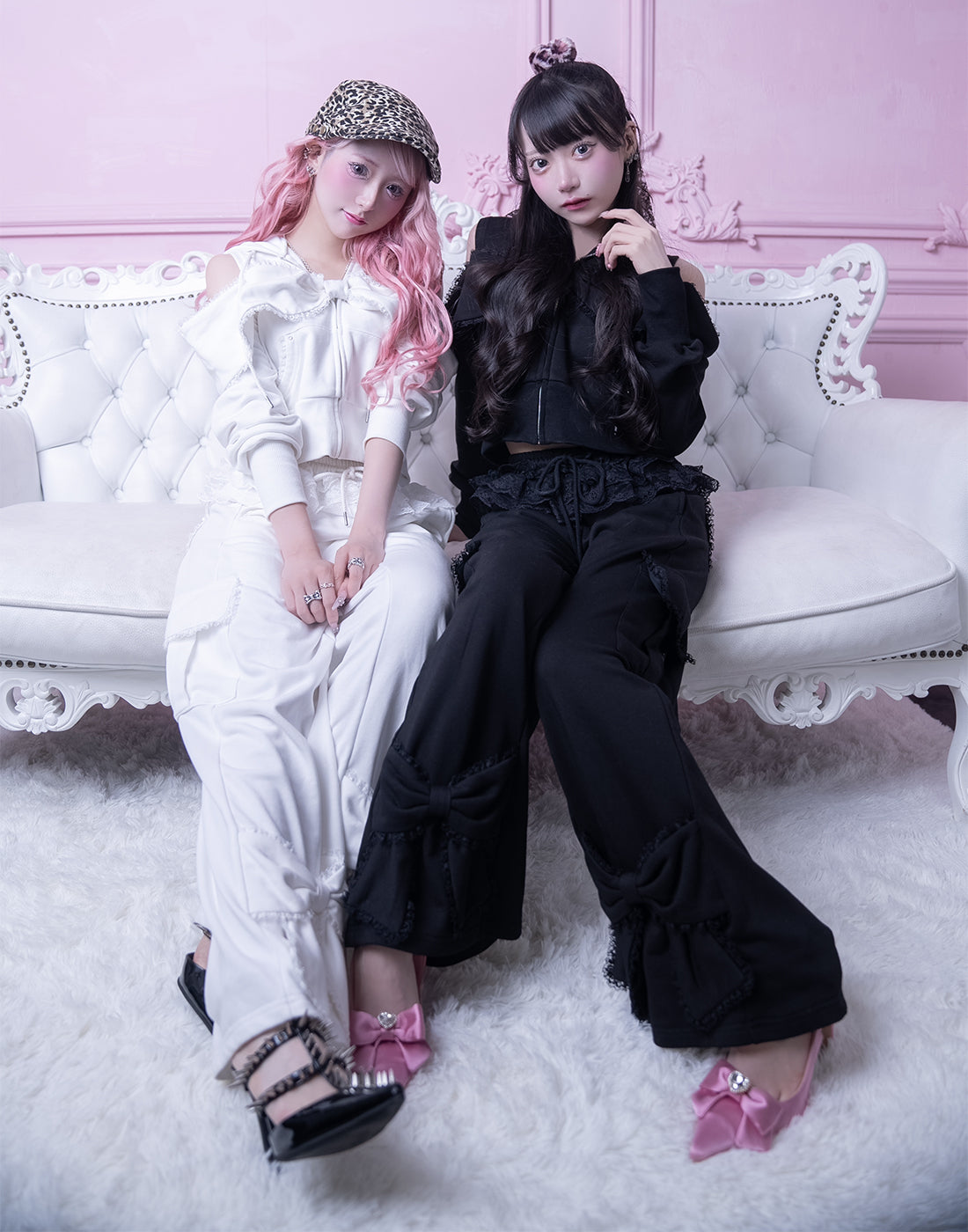 <Deliver in Late September> AVENCHUMU Tutu lace sweat ribbon pants