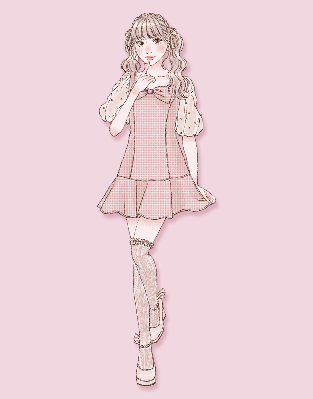 mellfy memory Hug me ribbon Dress