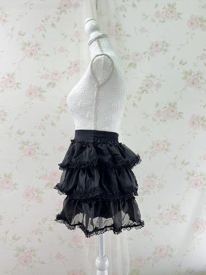GRL Layered Frilled Skirt With Underpants (Black)
