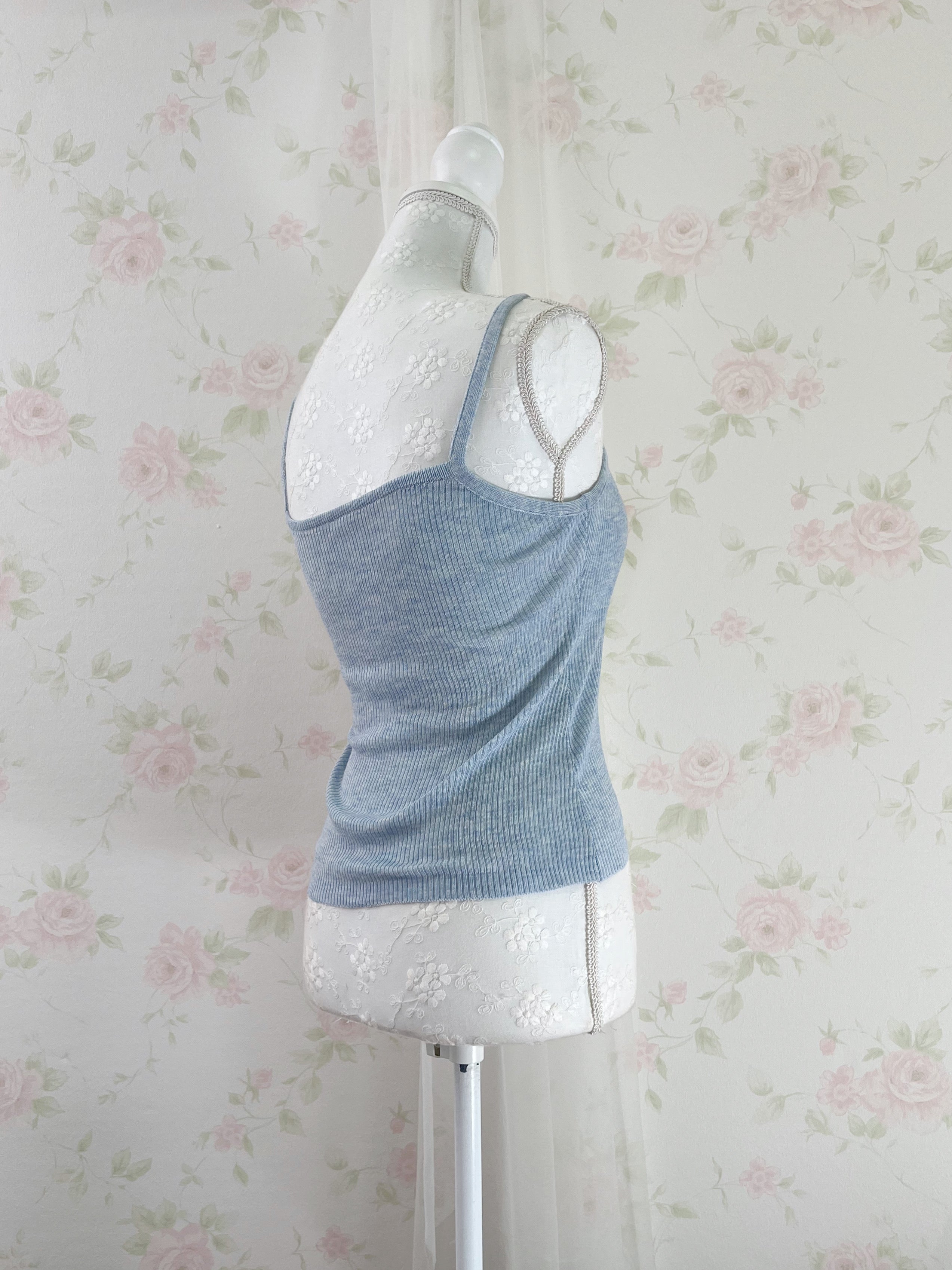 Lacy Cardigan Camisole Set (Angelic Blue)