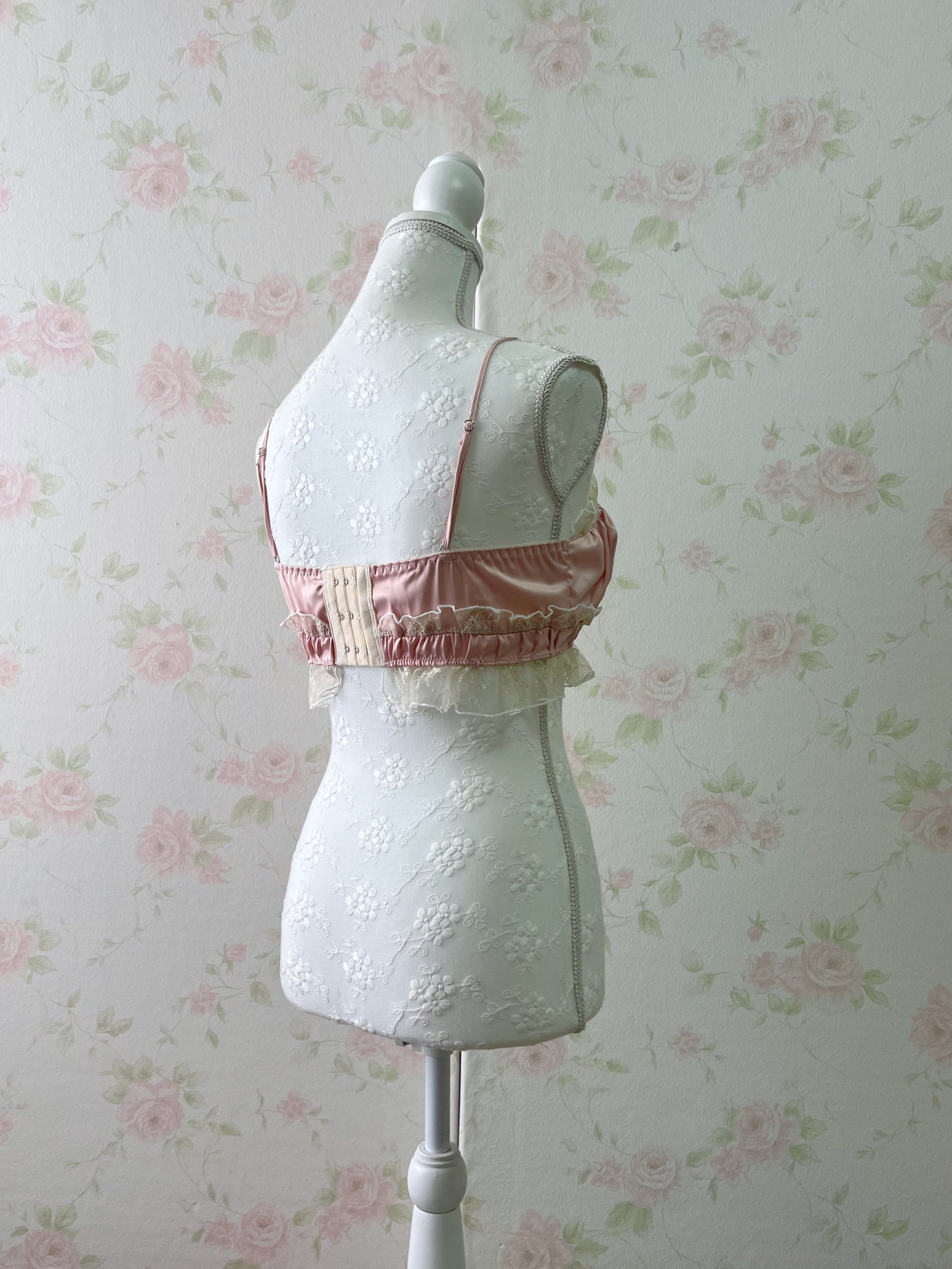 Satin Lace Bustier (Pink)