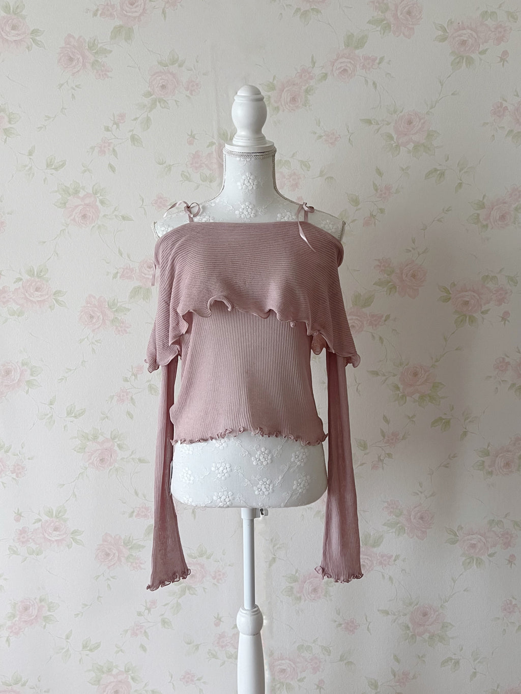 Mellow Off Shoulder Top (Pink)