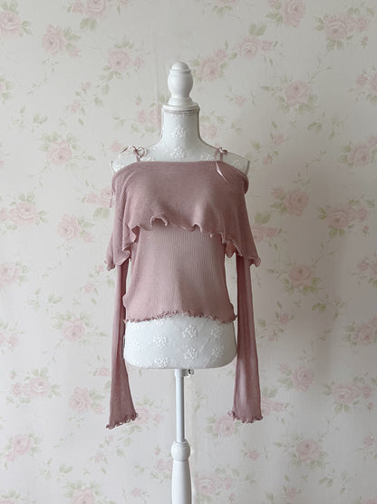 (13% OFF) GRL Mellow Off Shoulder Top (Pink)