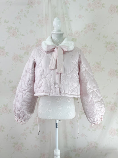 Honey Cinnamon Ribbon Quilting Jacket (Pink)