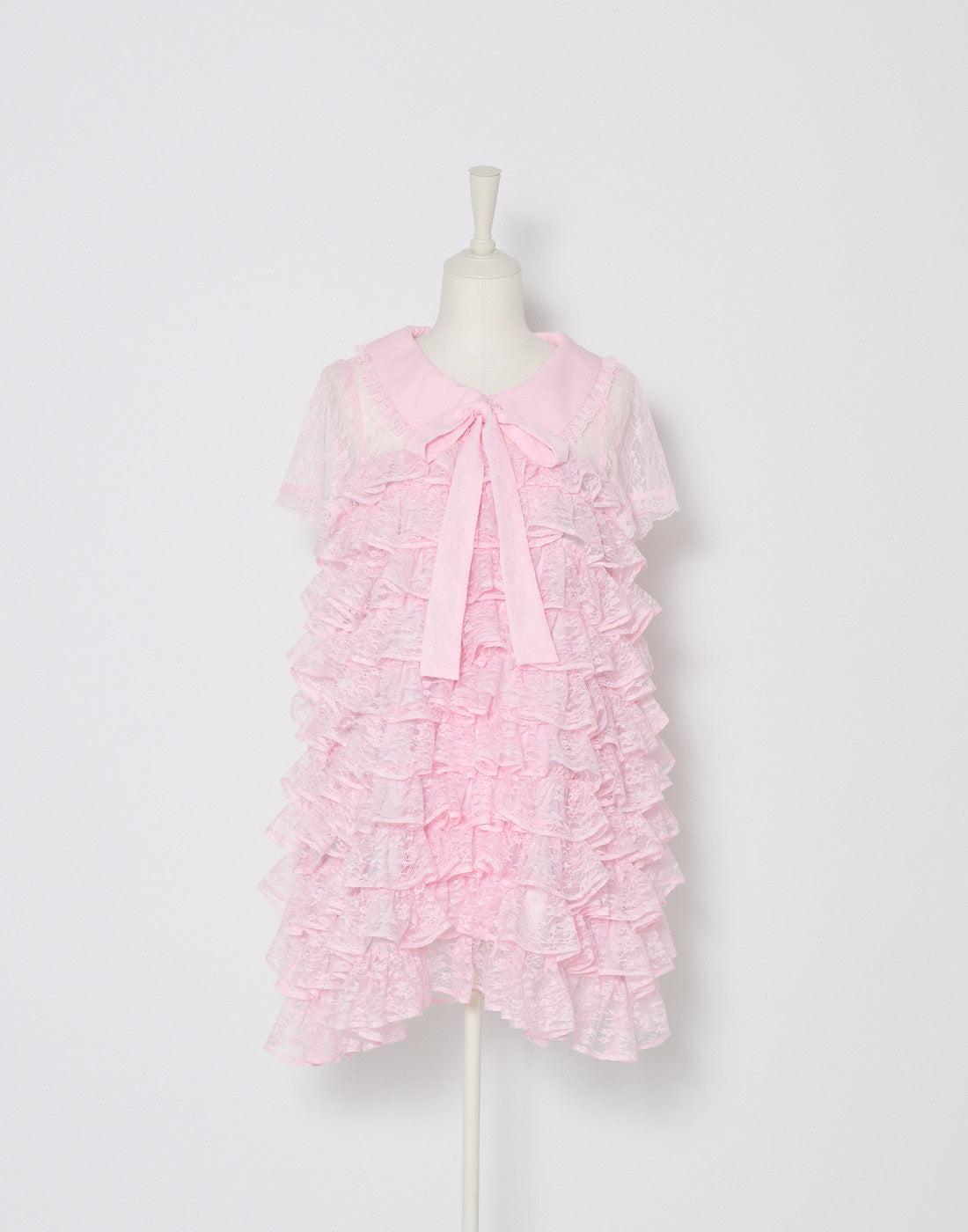 AVENCHUMU Full of frills lace tiered dress
