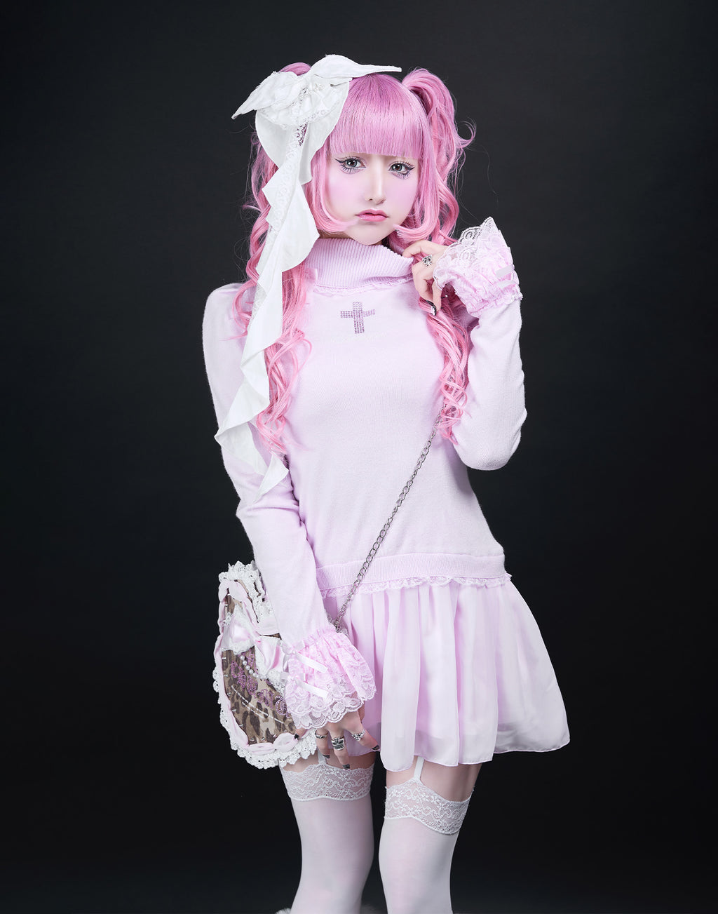 AVENCHUMU Angel feather knit one-piece