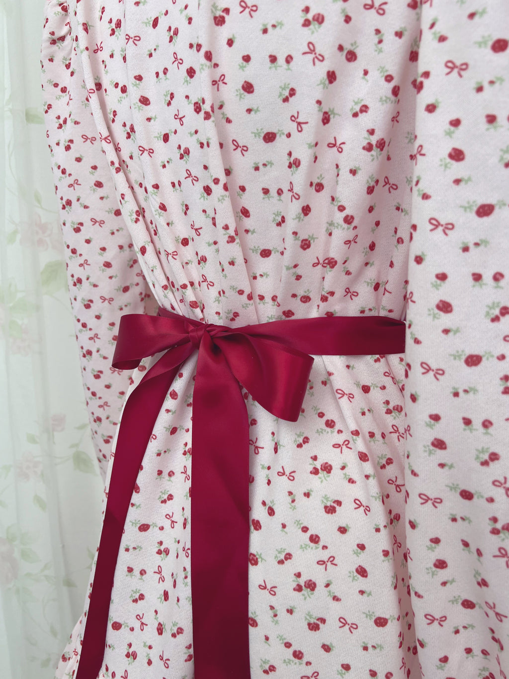 majoretty Petite Floral Tiered Dress (Red)