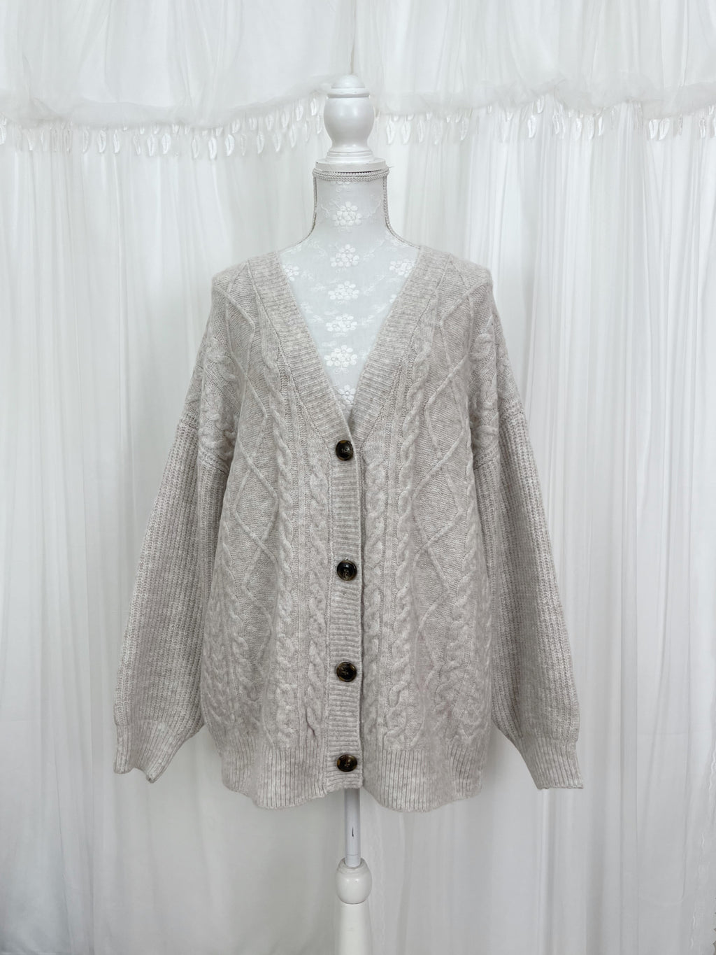 Oversized Soft Cardigan (Oatmeal)