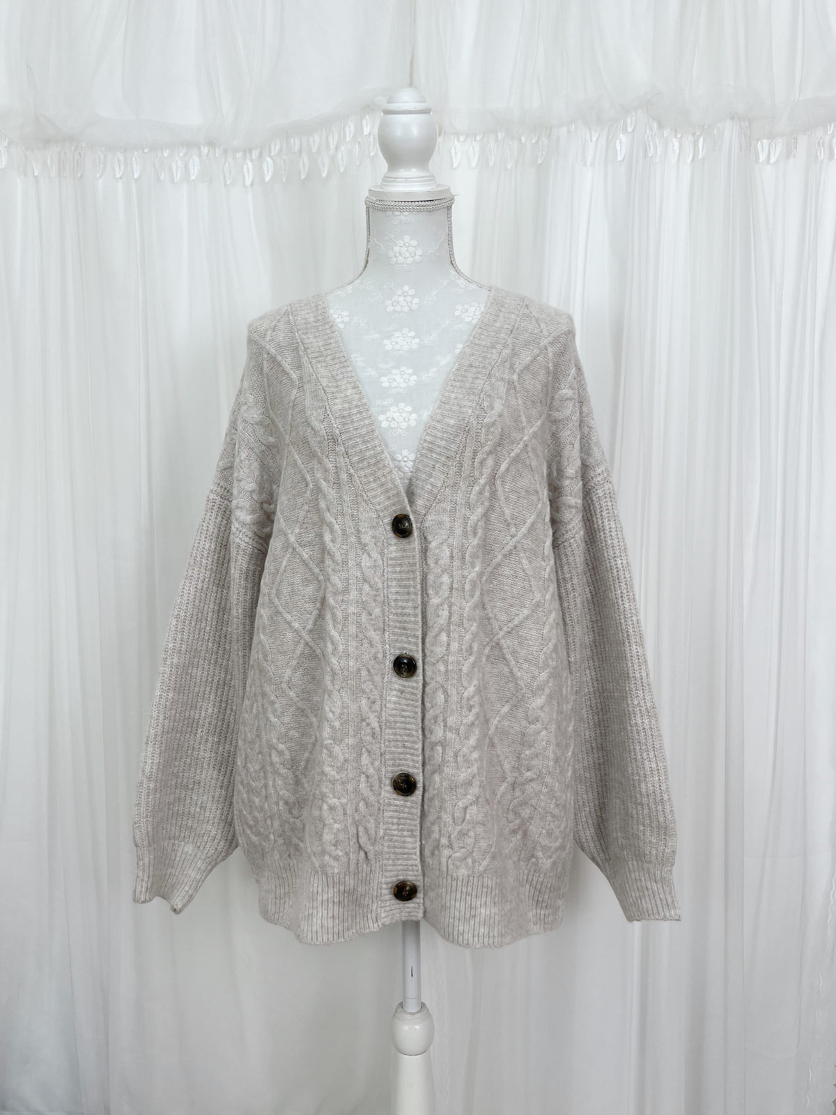 Oversized Soft Cardigan (Oatmeal)