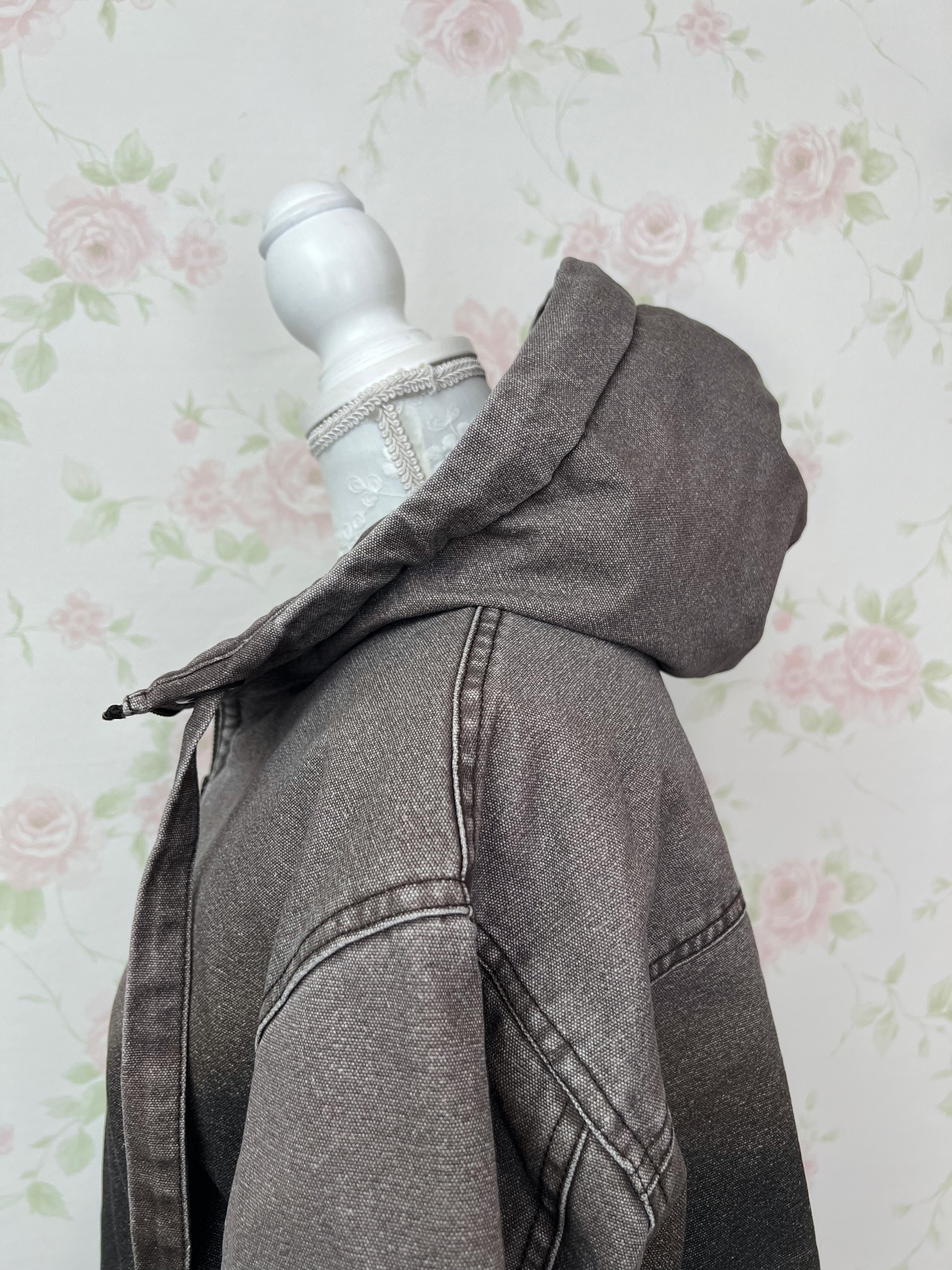 LAGUA GEM Cotton Hoodie Gradation Jacket (Brown)