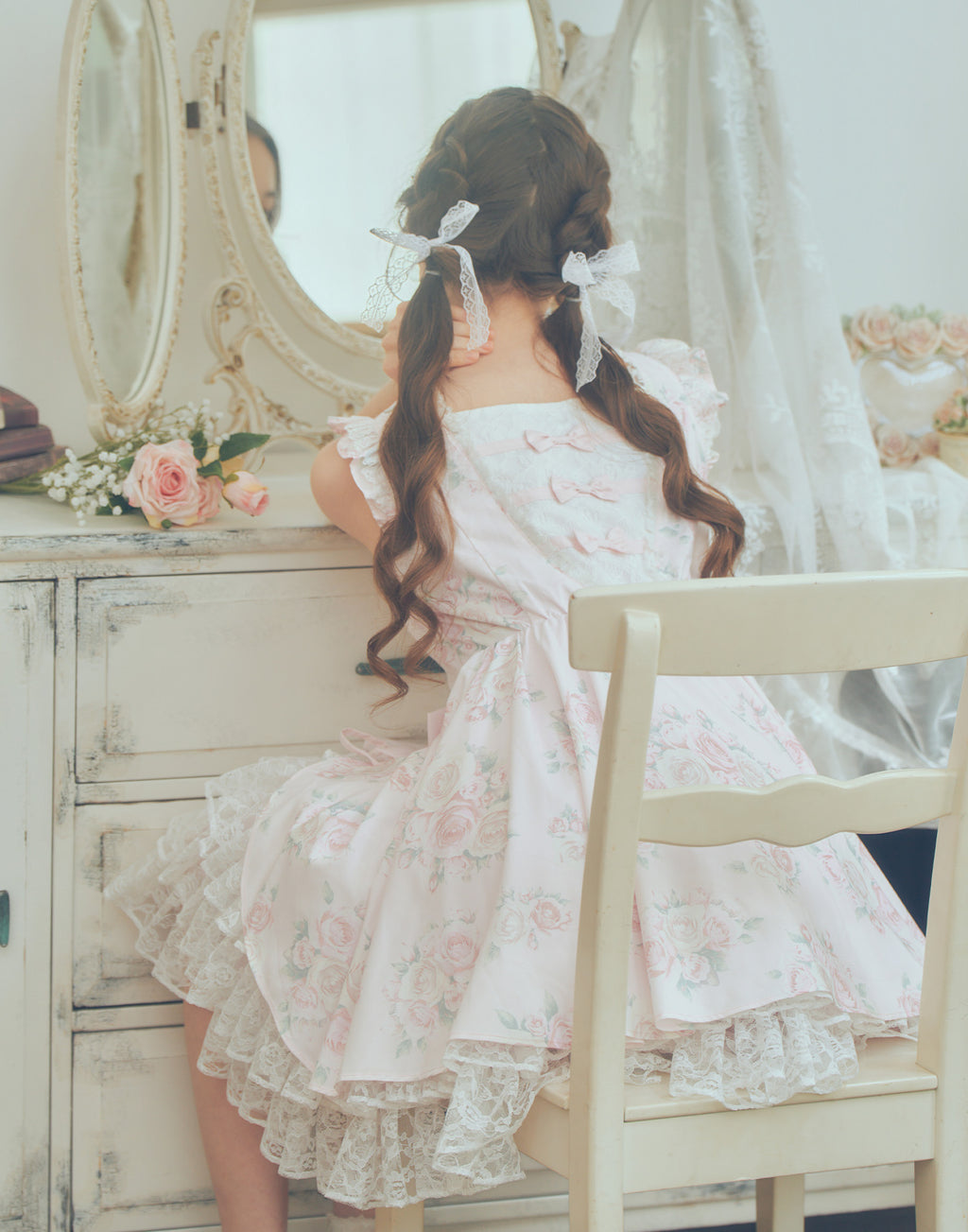 (Pre-order) mellfy memory Love in rosy rose onepiece