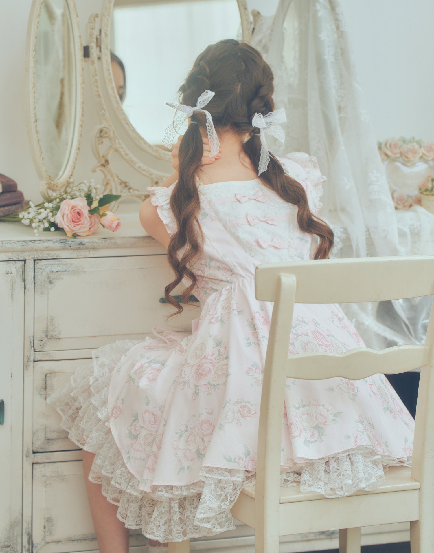 (Pre-order) mellfy memory Love in rosy rose onepiece