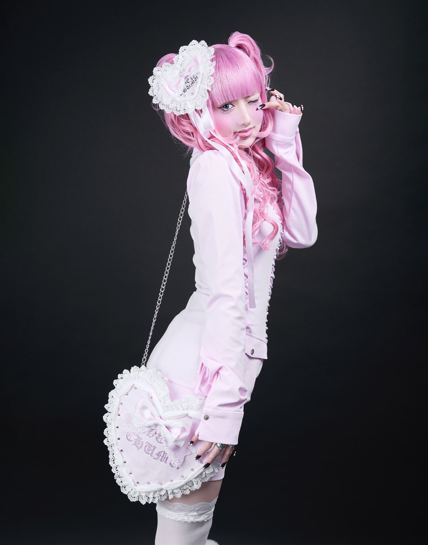 AVENCHUMU Zip-up shirt collar shirring one-piece