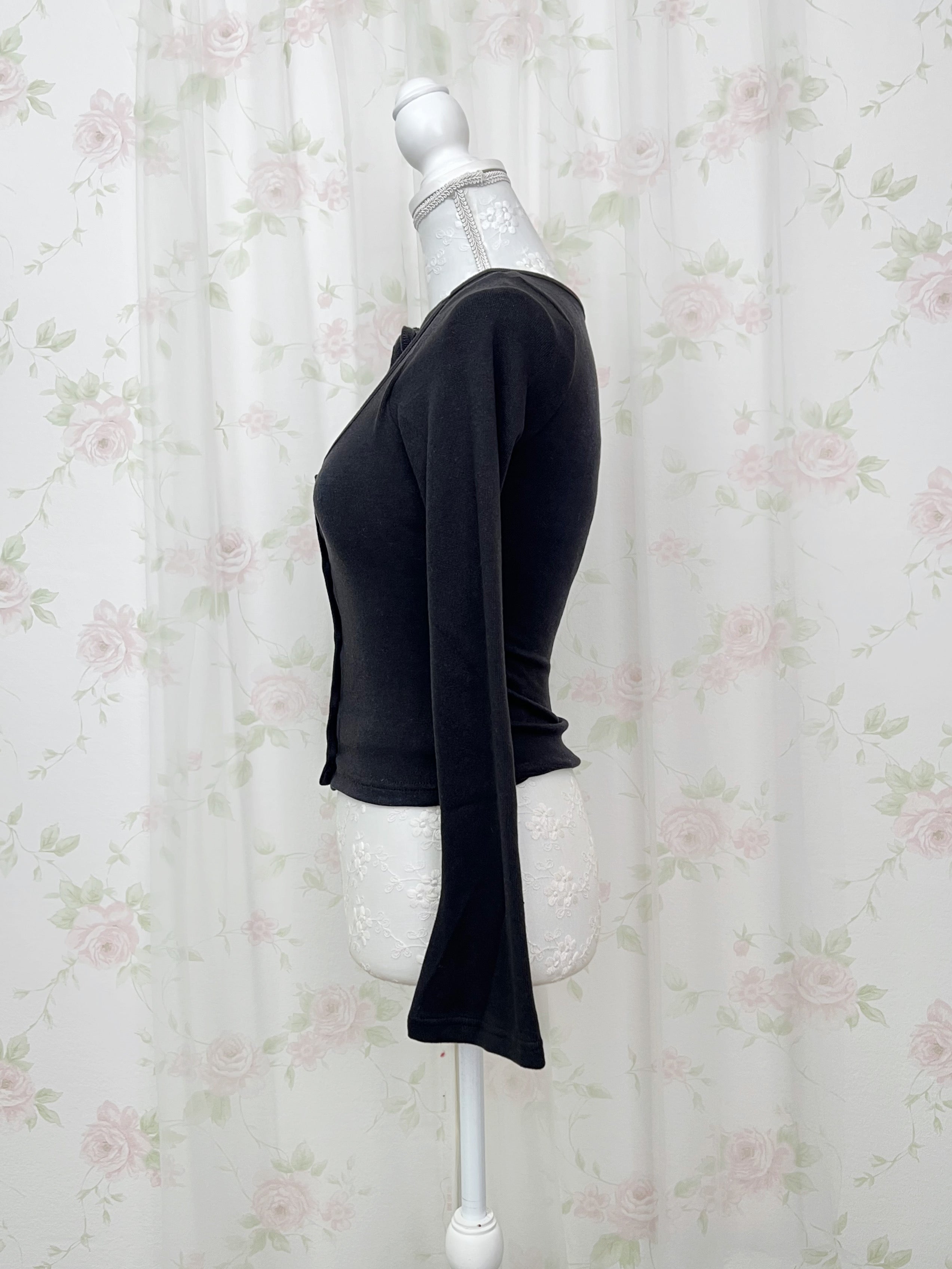BUBBLES Milkmaid Front Lace Top (Black)