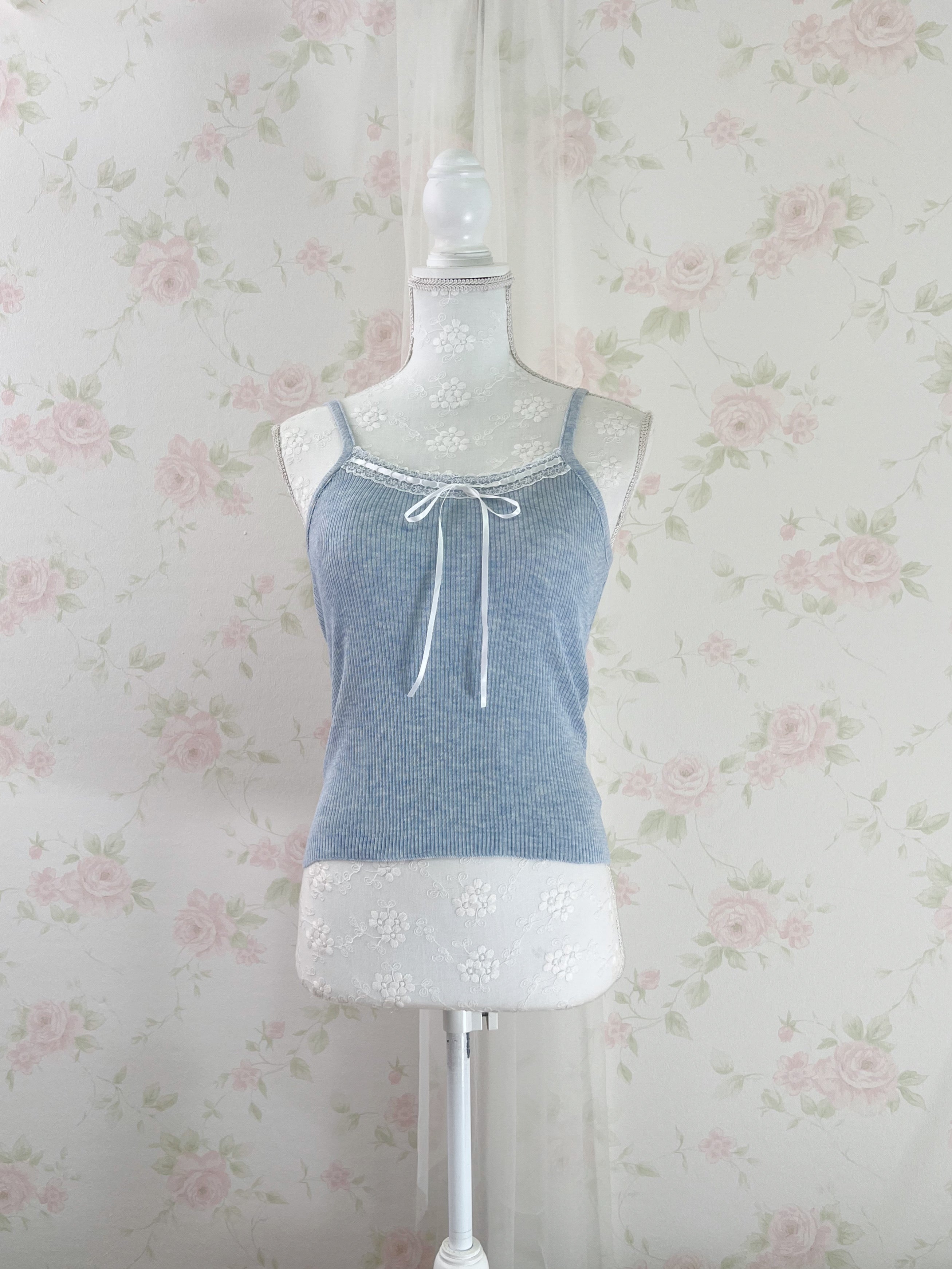 Lacy Cardigan Camisole Set (Angelic Blue)