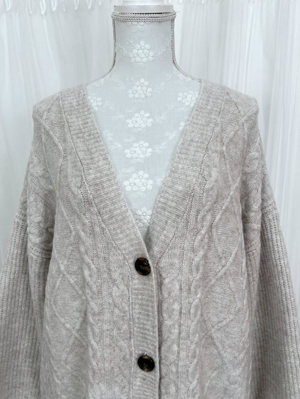 Oversized Soft Cardigan (Oatmeal)