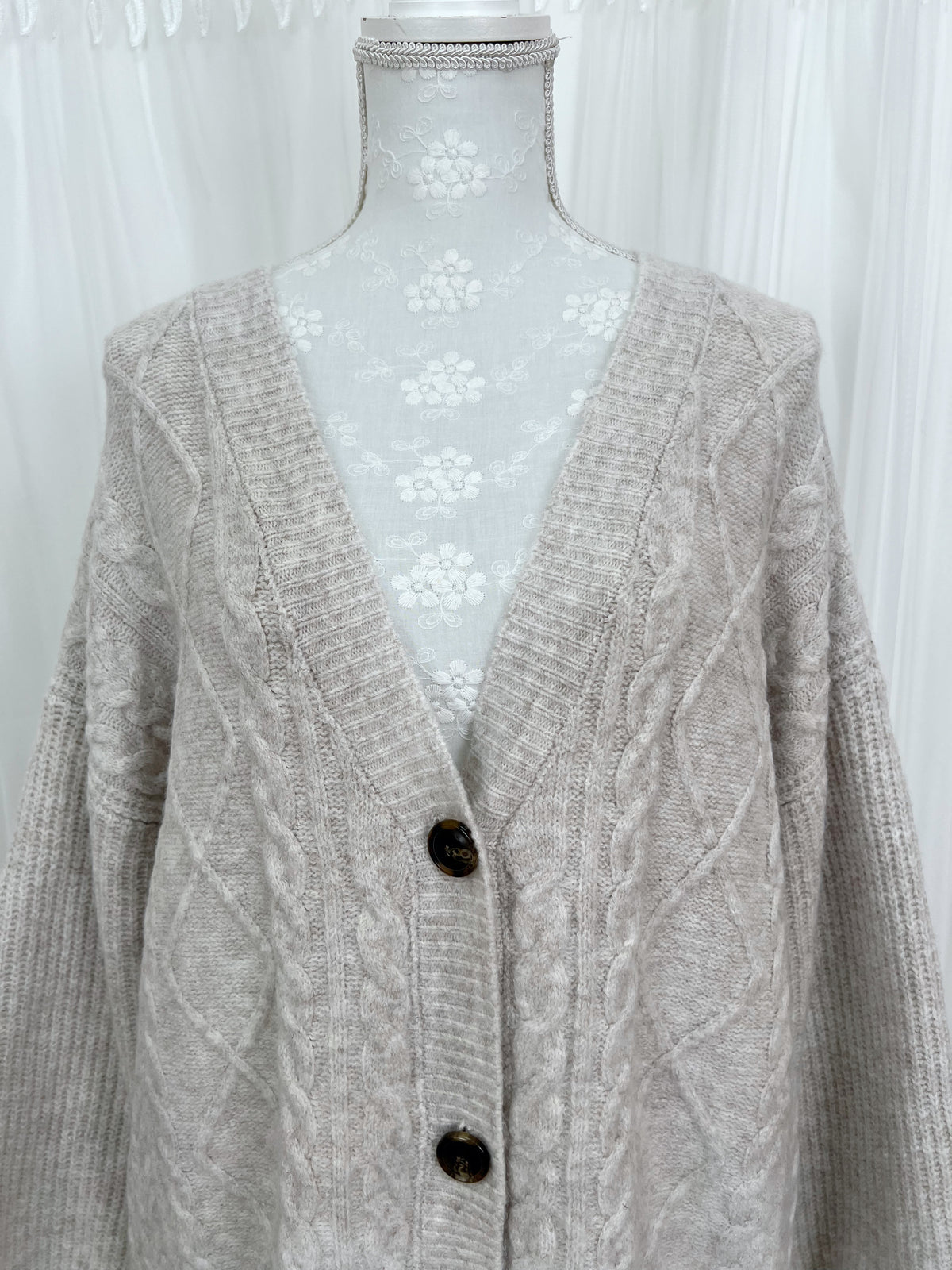 Oversized Soft Cardigan (Oatmeal)