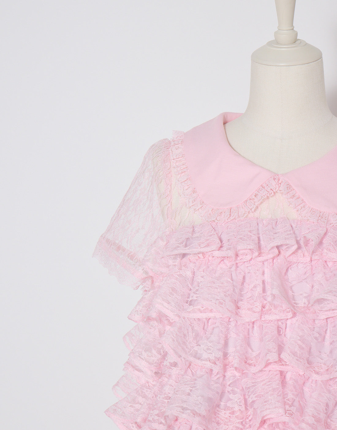 AVENCHUMU Full of frills lace tiered dress