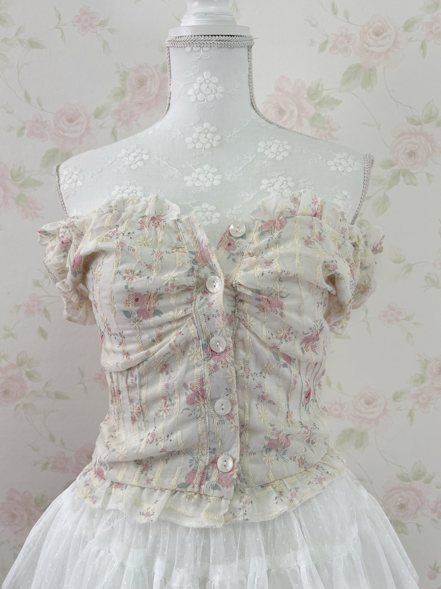 Shoujo Floral Cotton Blouse