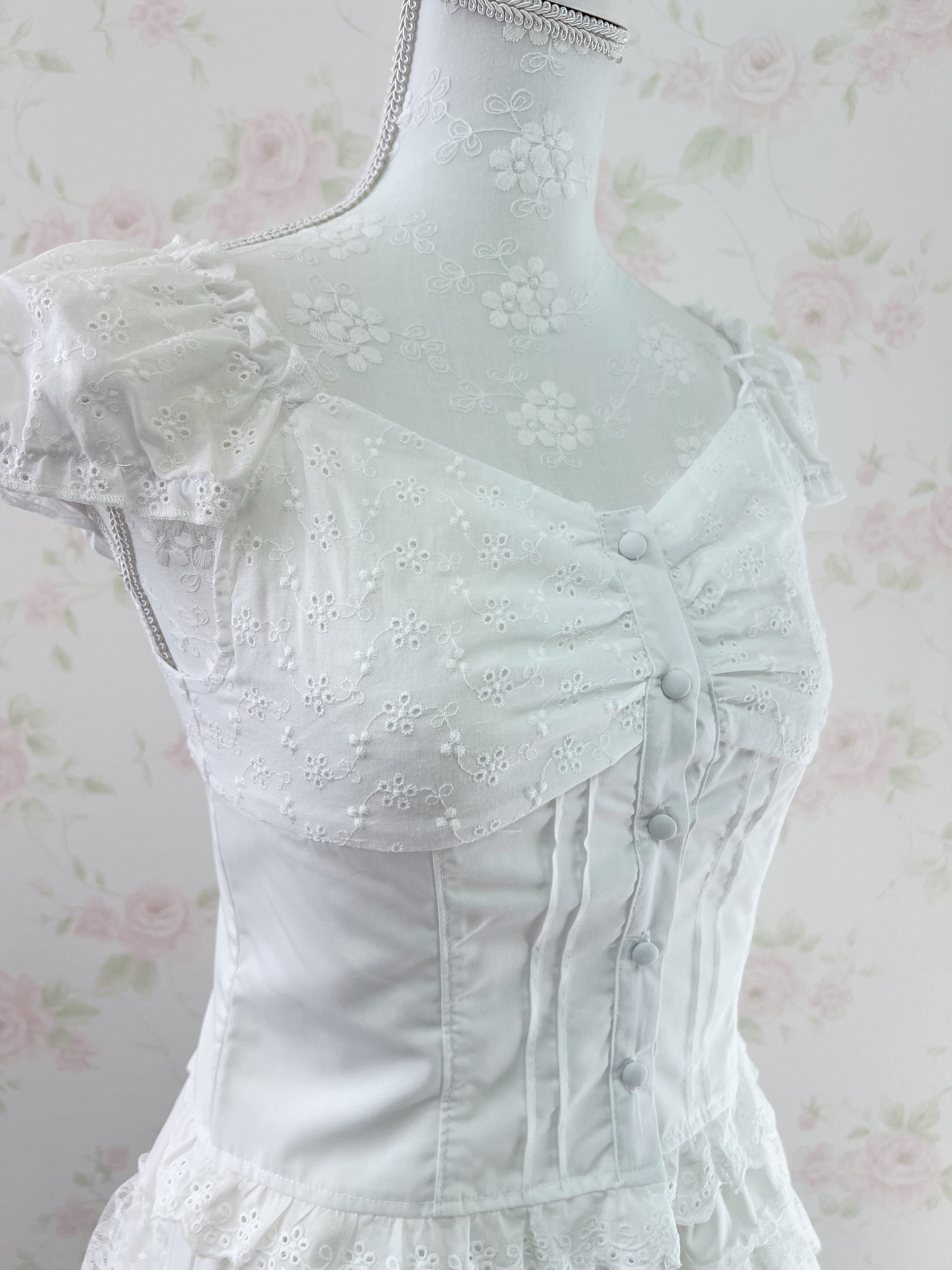 Shoujo Corset Like Blouse (White)