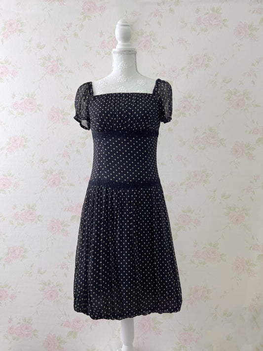 IMAGE Dot Balloon Hem Dress