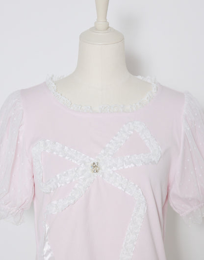 mellfy memory Hug me ribbon puff T-shirt