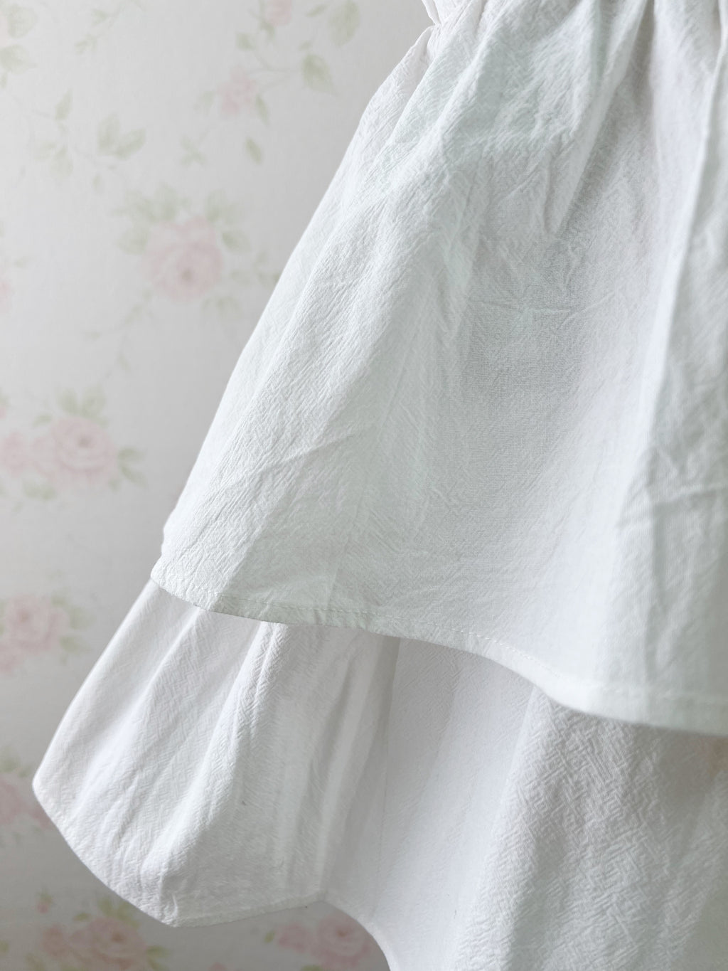 Layered Camisole Summer Cotton Dress (White)