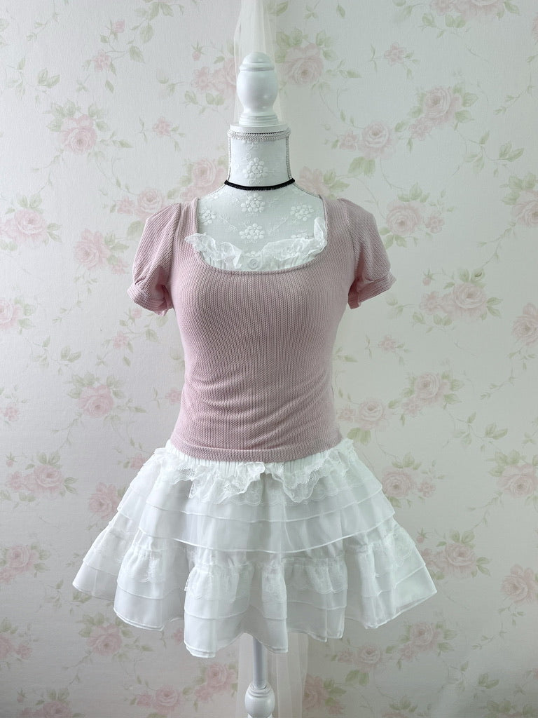 Back Bow Shoujo Top (Pink)