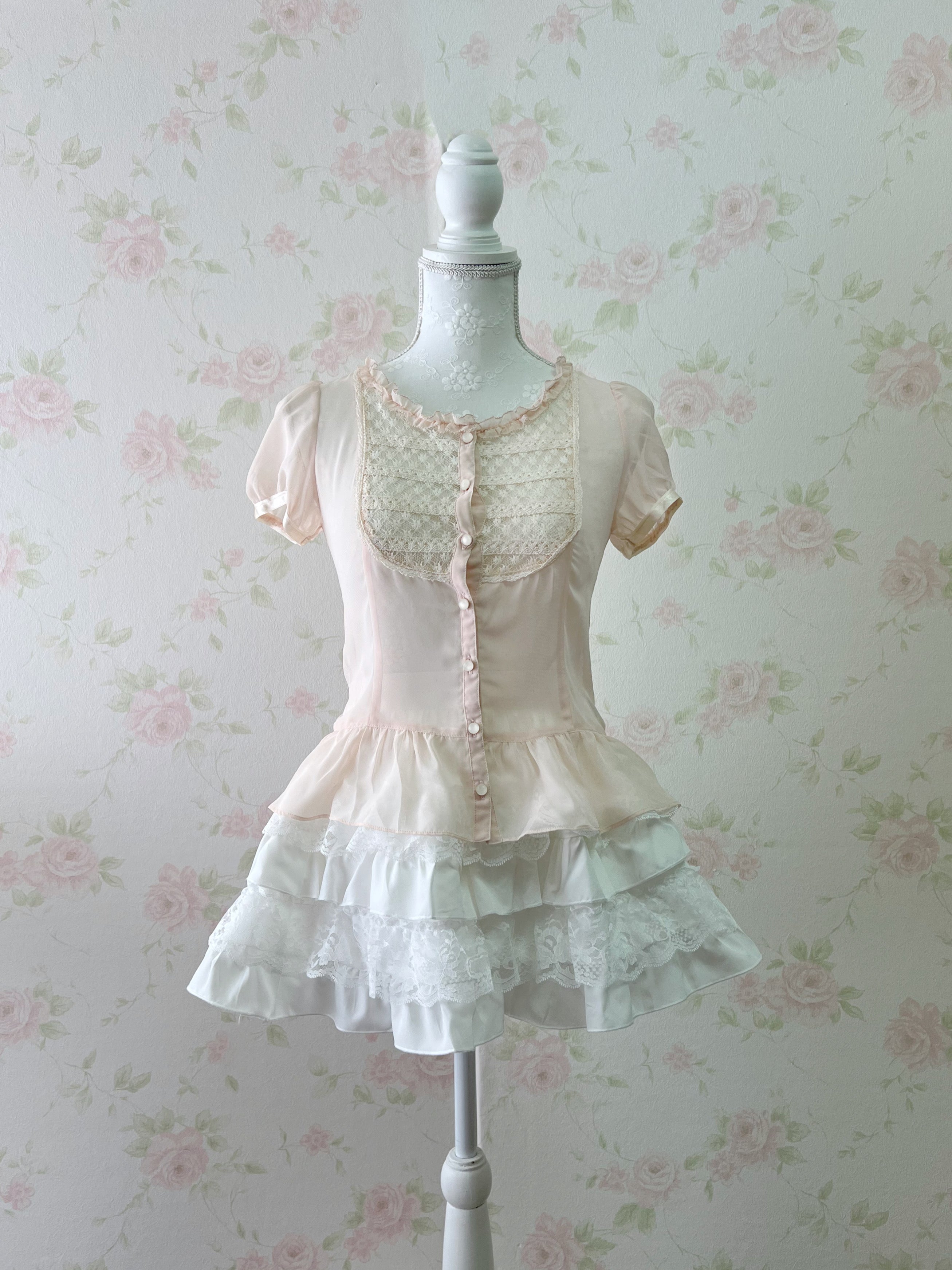 LAISSE PASSÉ Peplum Blouse (Pink)