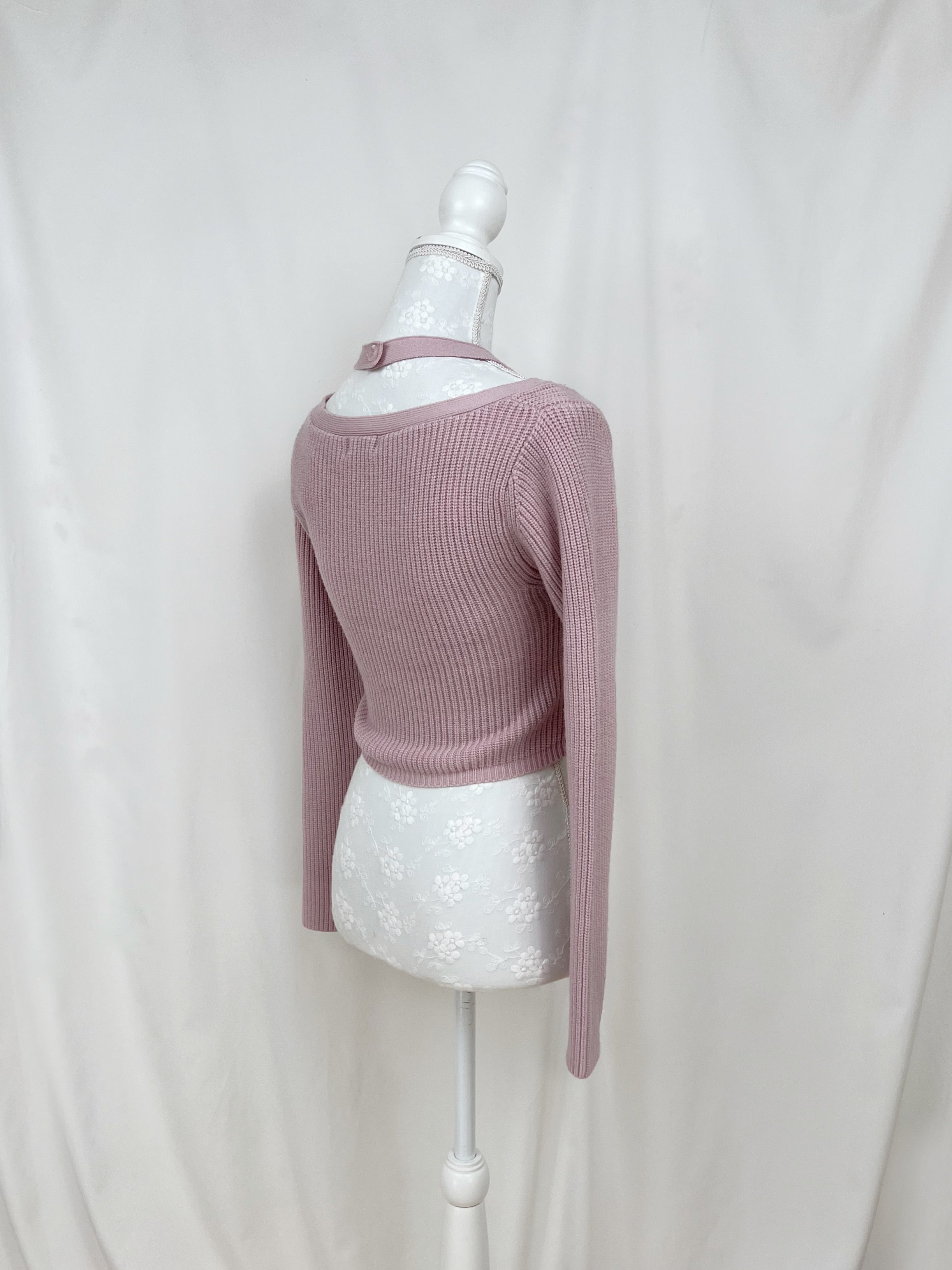 RESEXXY Halter Neck Top Attached Cardigan