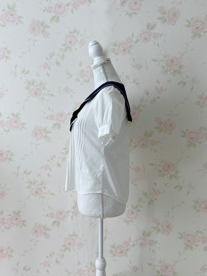 Fi.n.t Sailor Bow Cotton Blouse