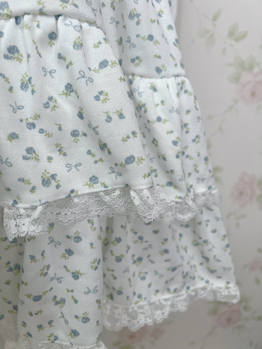 majoretty Petite Floral Tiered Dress (Blue)