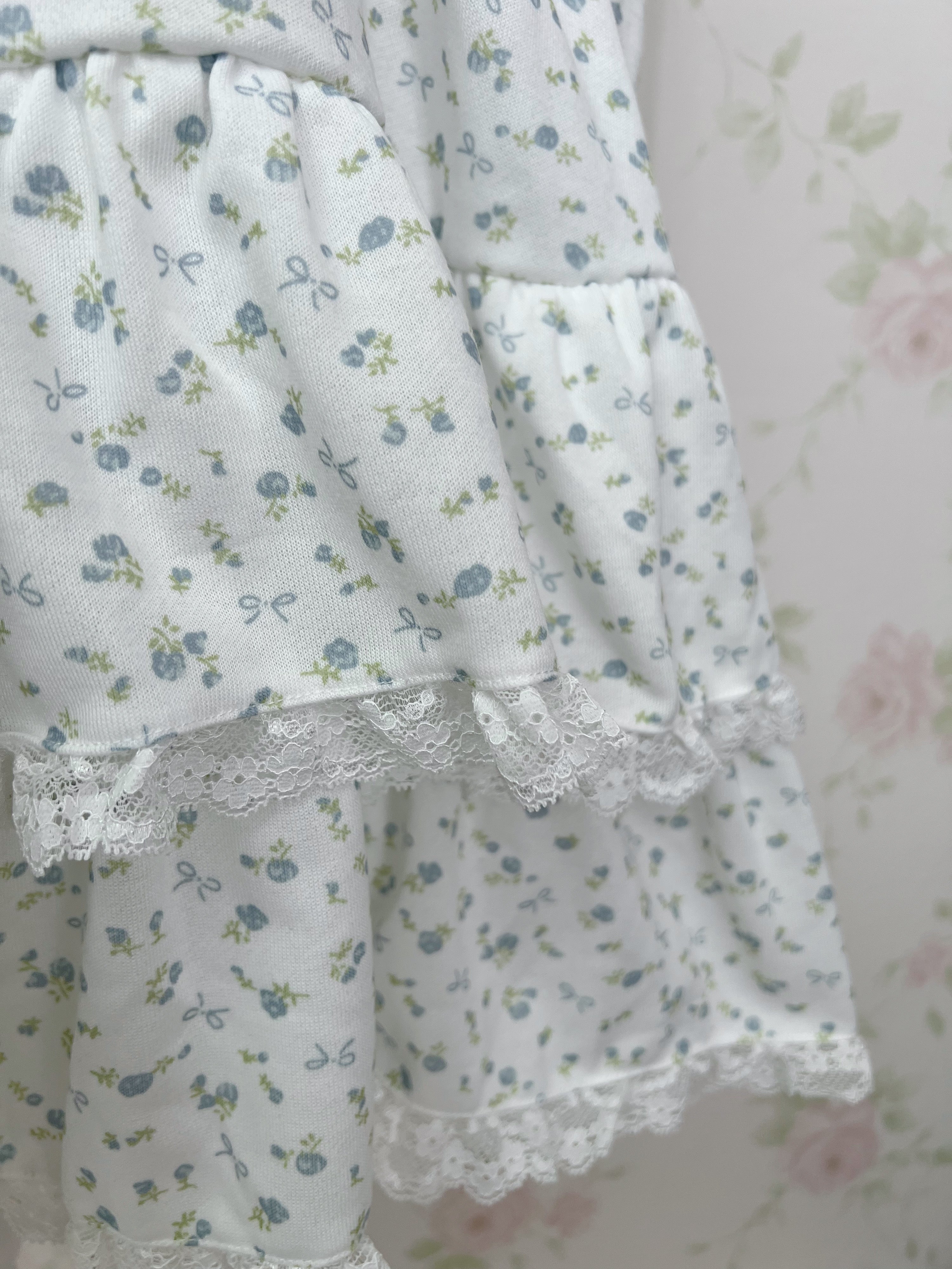 majoretty Petite Floral Tiered Dress (Blue)