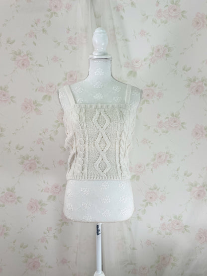 GRL Cardigan Moe Sleeve Camisole Set (Ivory)