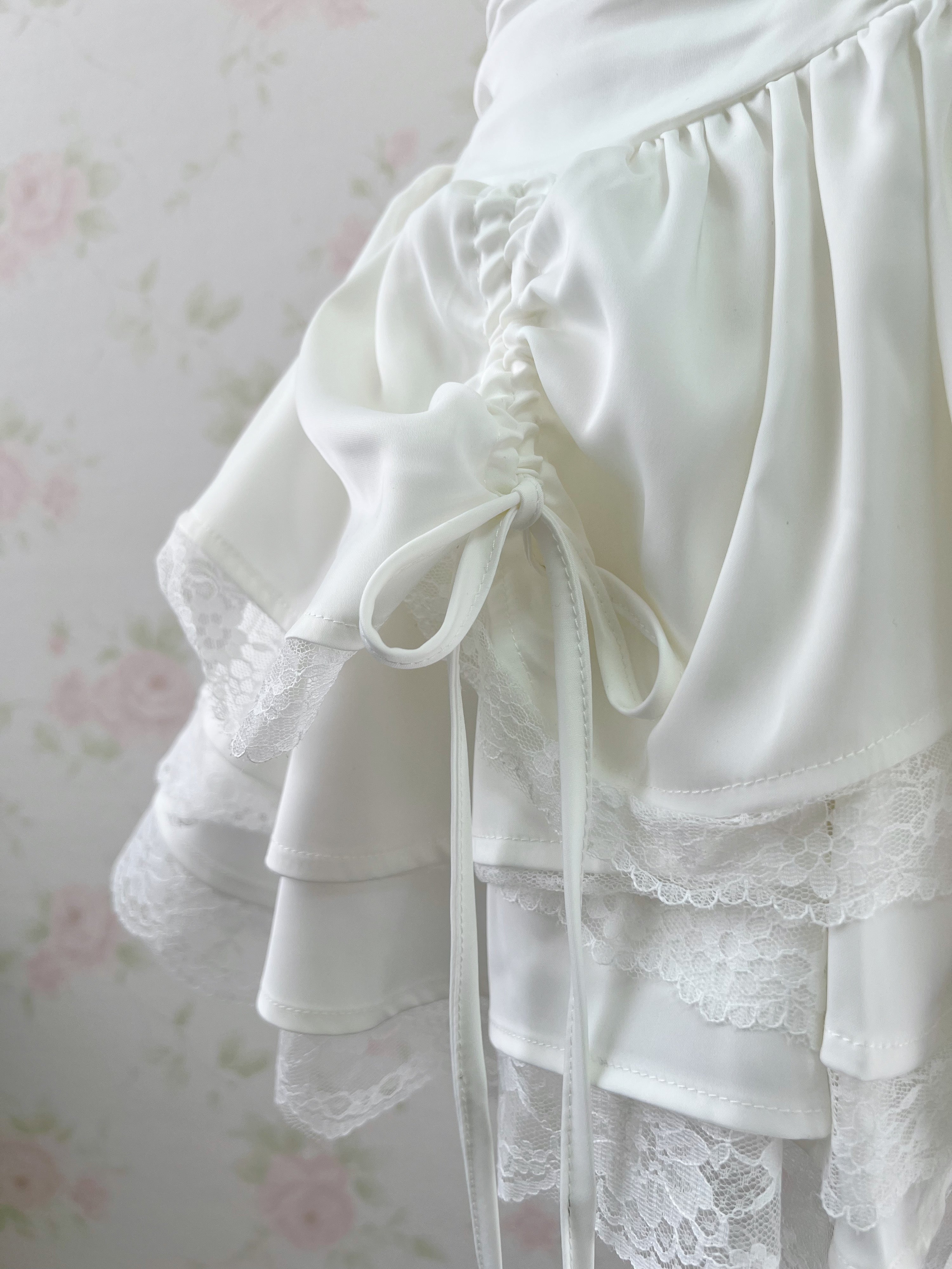 Draw String Layered Sukapan (White)