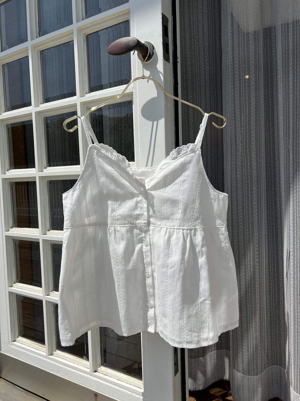 Lace Shoujo Lace Cotton Camisole (White)