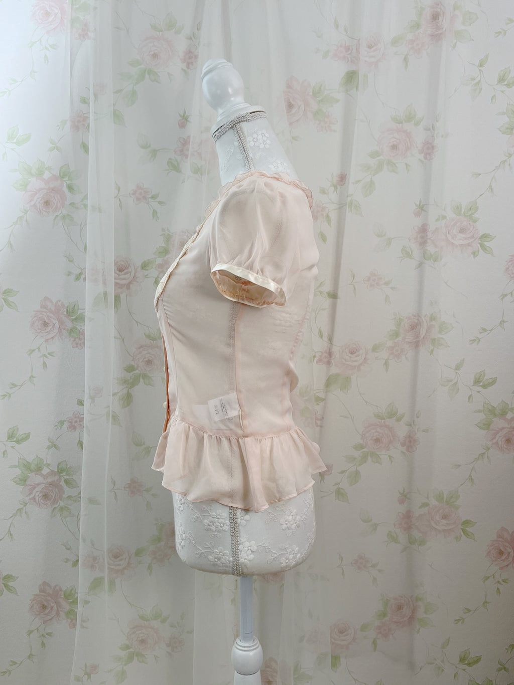 Laisse Passe Peplum Chiffon Blouse