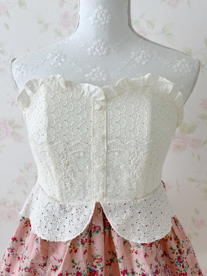 beberose Lace Bare Top Cotton Dress