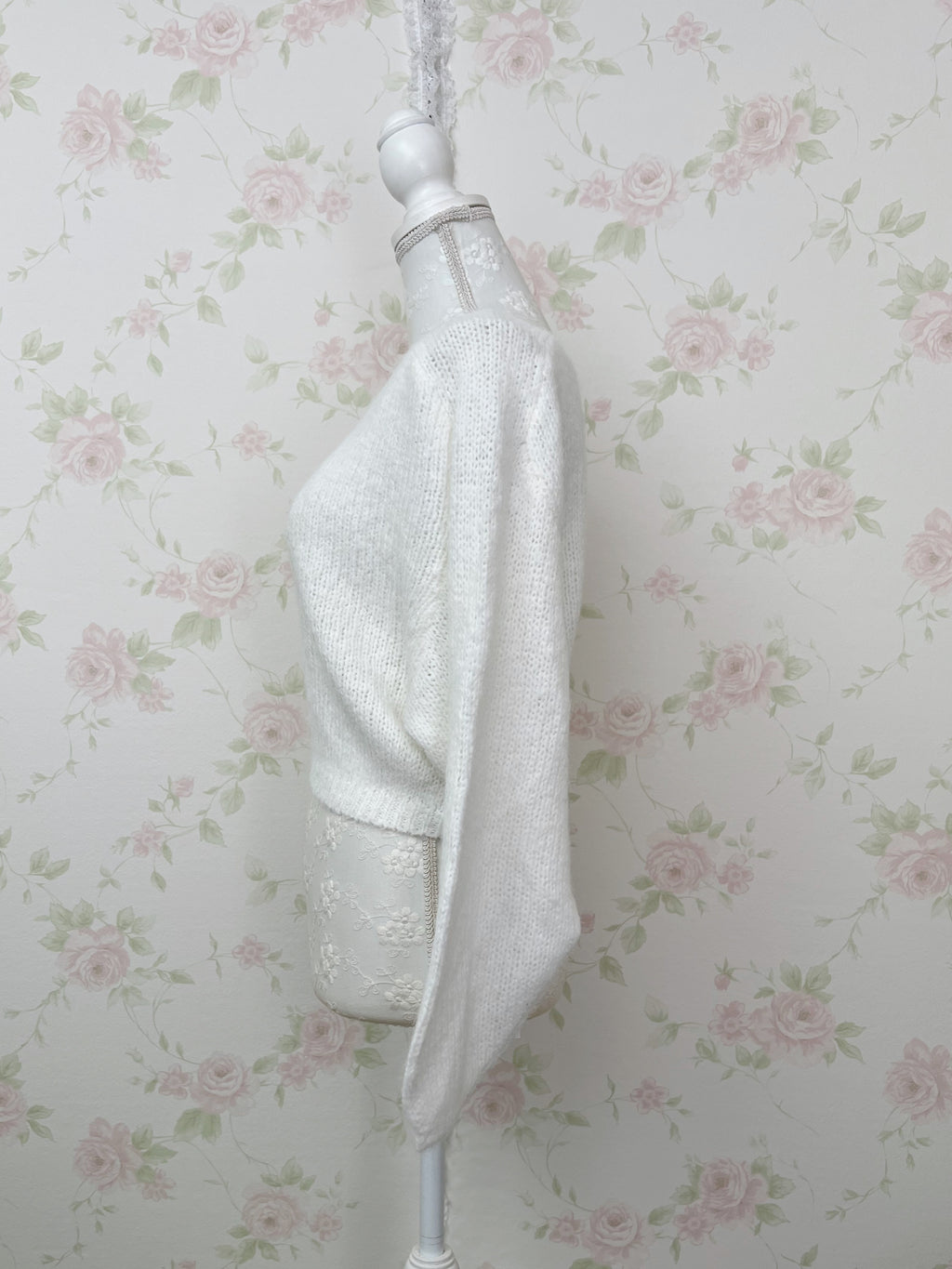 Mohair Like Loose Sweater (Off White)