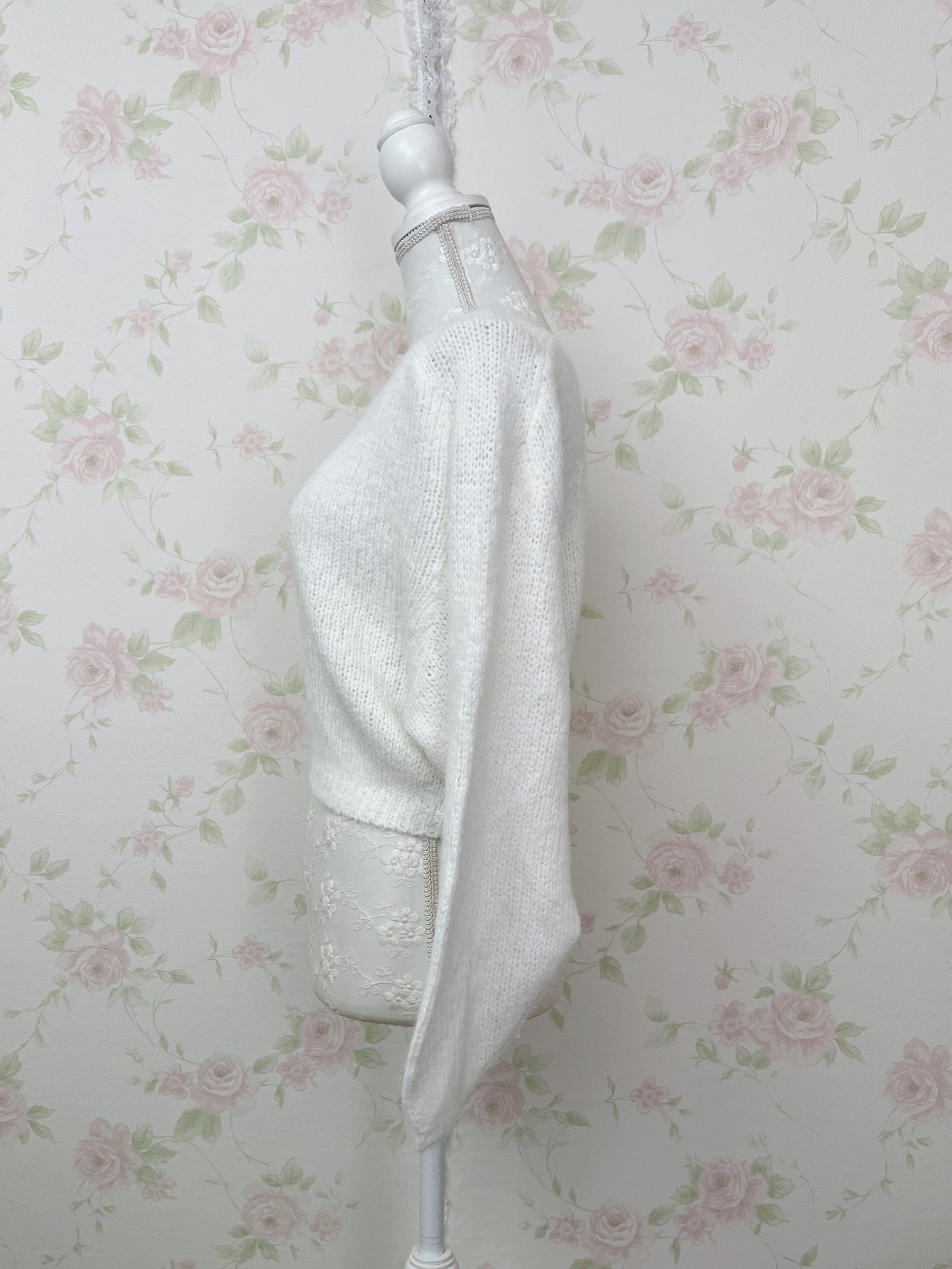 Mohair Like Loose Sweater (Off White)