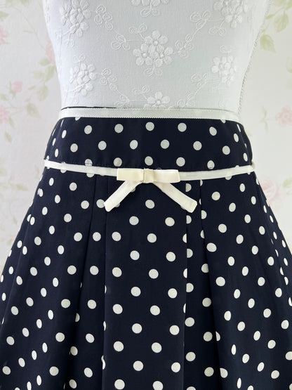 Prime Pattern Polka Dot Front Bow Skirt