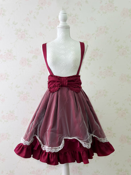 Amavel Waist Bow Tulle Jumper Skirt
