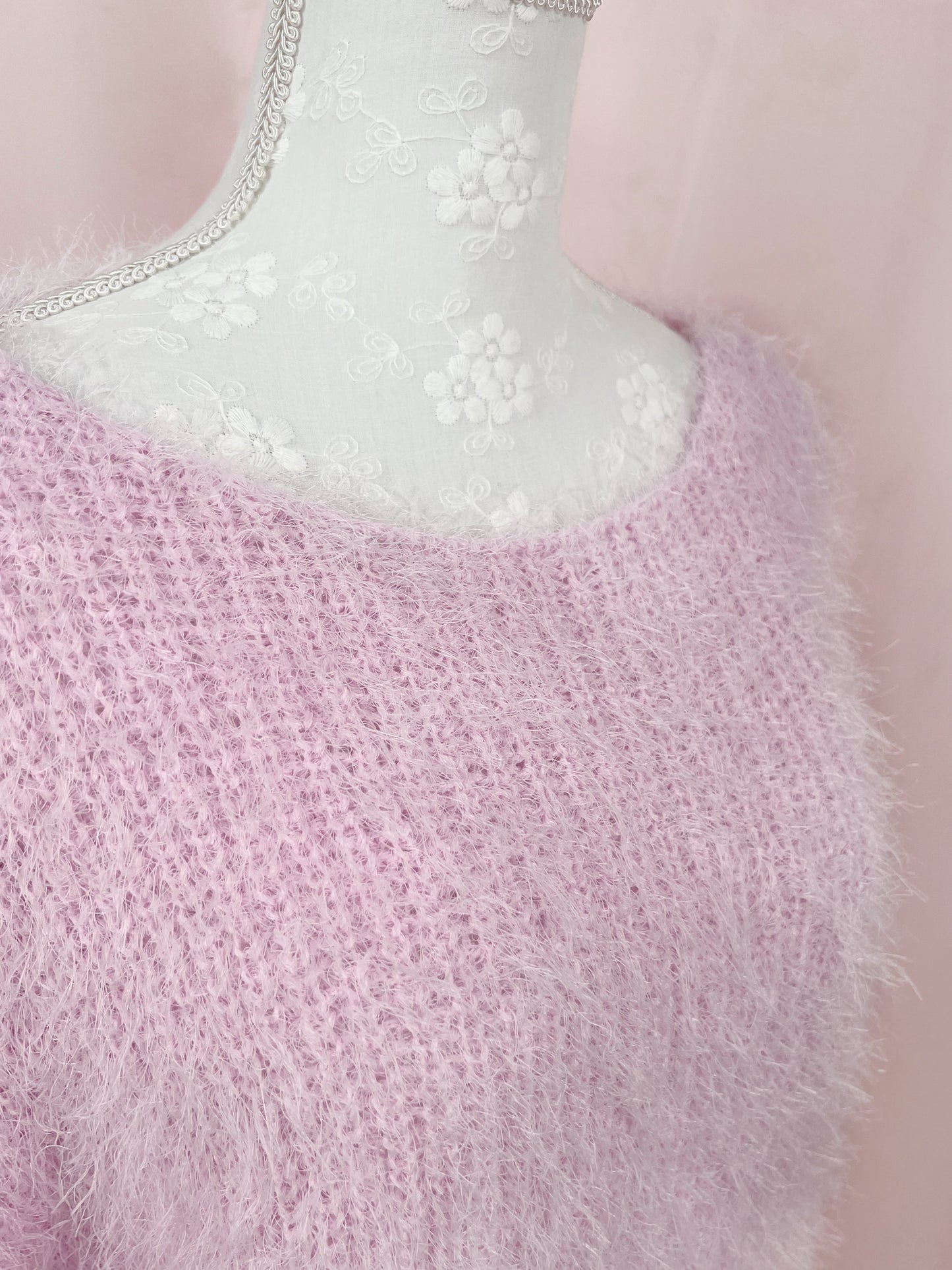 (20% OFF) GRL Shaggy Loose Sweater (Candy Pink)