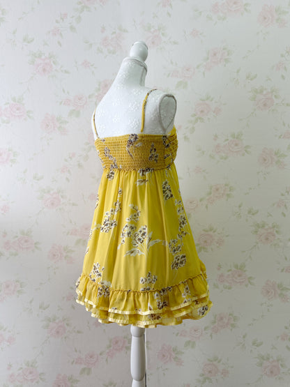 MERCURYDUO Chiffon Camisole Dress (Yellow)