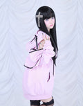 AVENCHUMU Ribbon shoulder zip hoodie oversize Dress
