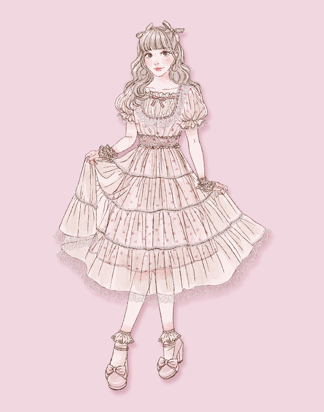 <March Delivery> mellfy memory Fairy tale rose tulle veill Dress